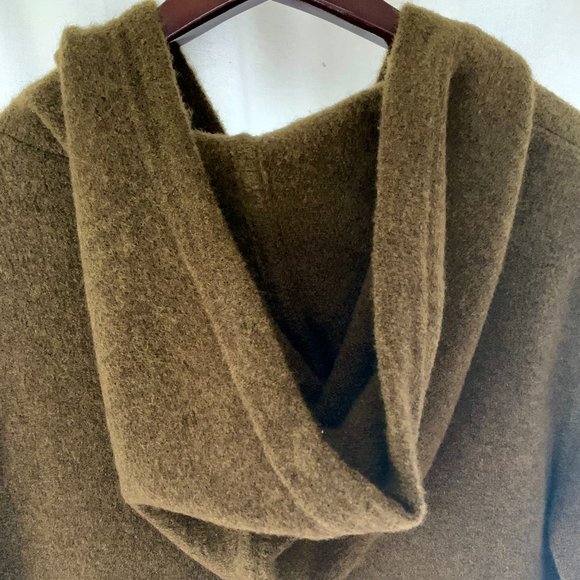 NWT RICK OWENS FW 18 Sisyphus Zip Up "Dirty Green" Hooded Sweater Wool Gorgeous - Picture 6 of 15
